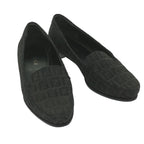 FENDI Zucchino Canvas loafers shoes Blackac2503