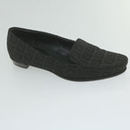 FENDI Zucchino Canvas loafers shoes Blackac2503