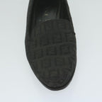 FENDI Zucchino Canvas loafers shoes Blackac2503