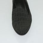 FENDI Zucchino Canvas loafers shoes Blackac2503