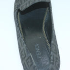 FENDI Zucchino Canvas loafers shoes Blackac2503