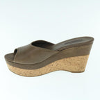 PRADA High Heels Leather 38 Brown  ac2508