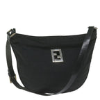 FENDI Zucca Canvas Shoulder Bag Blackac2516