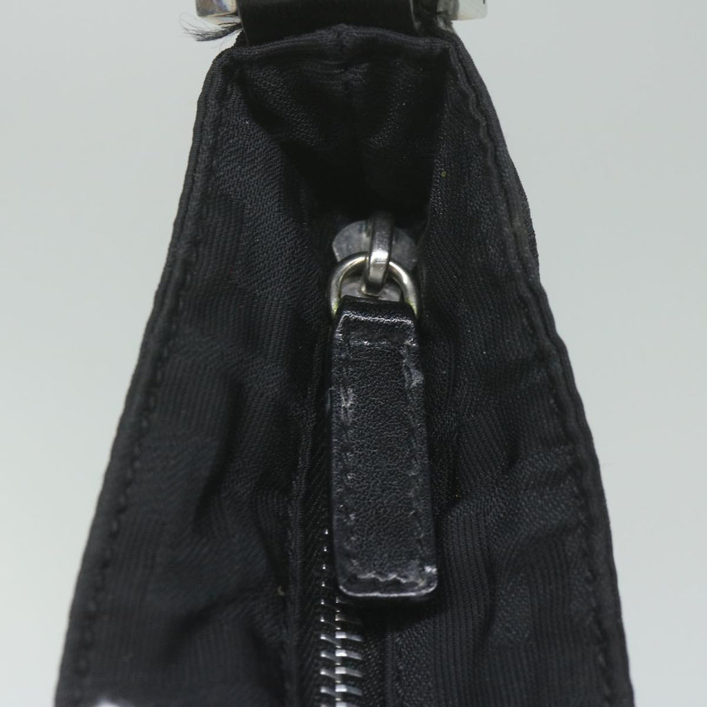 FENDI Zucca Canvas Shoulder Bag Blackac2516