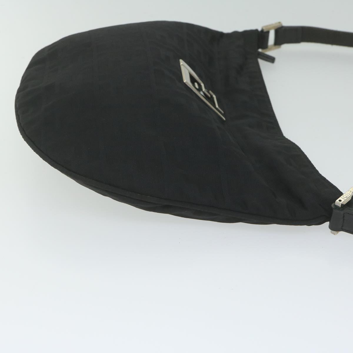 FENDI Zucca Canvas Shoulder Bag Blackac2516