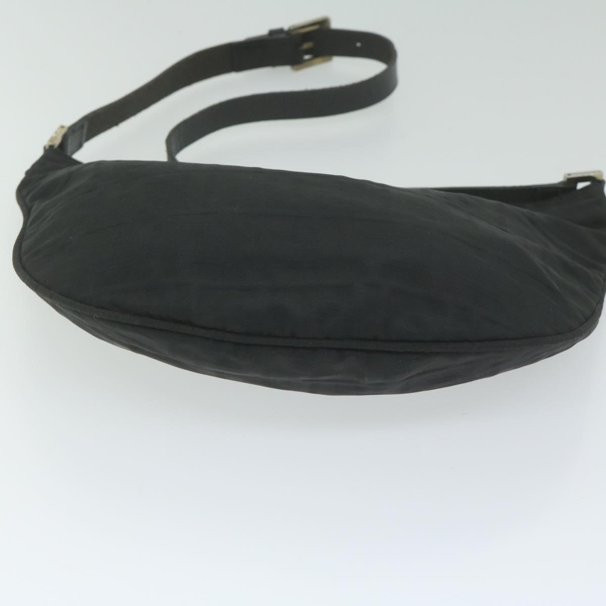 FENDI Zucca Canvas Shoulder Bag Blackac2516