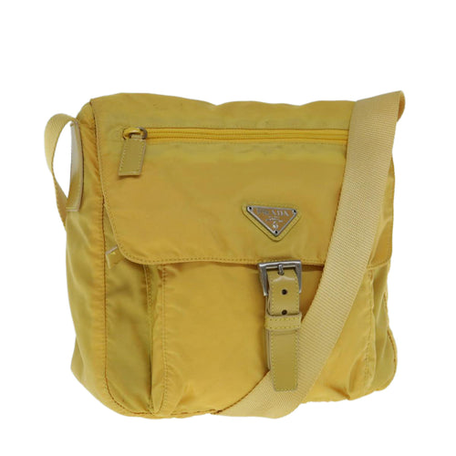 PRADA Shoulder Bag Nylon Yellow  ac2531