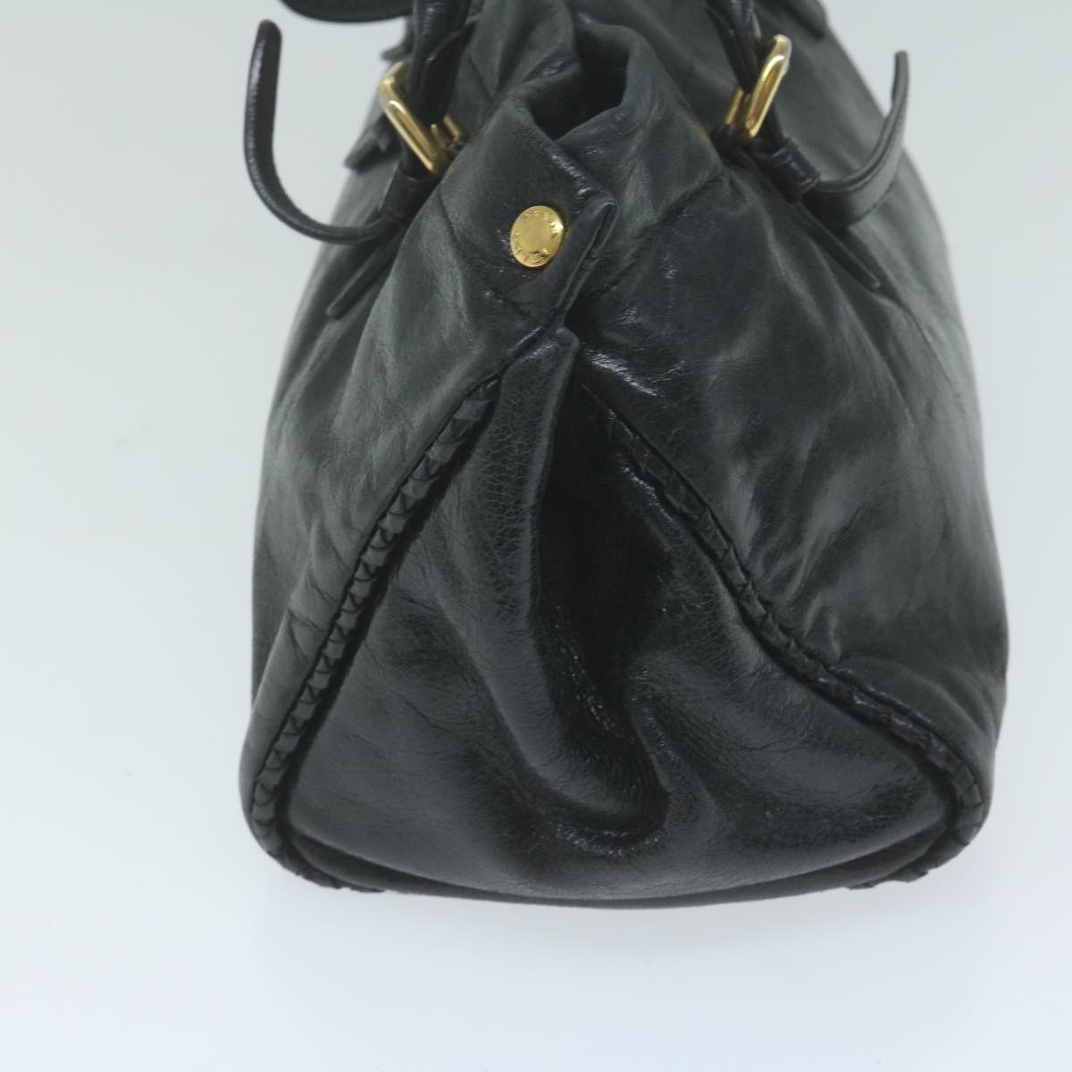 PRADA Hand Bag Leather 2way Black  ac2538