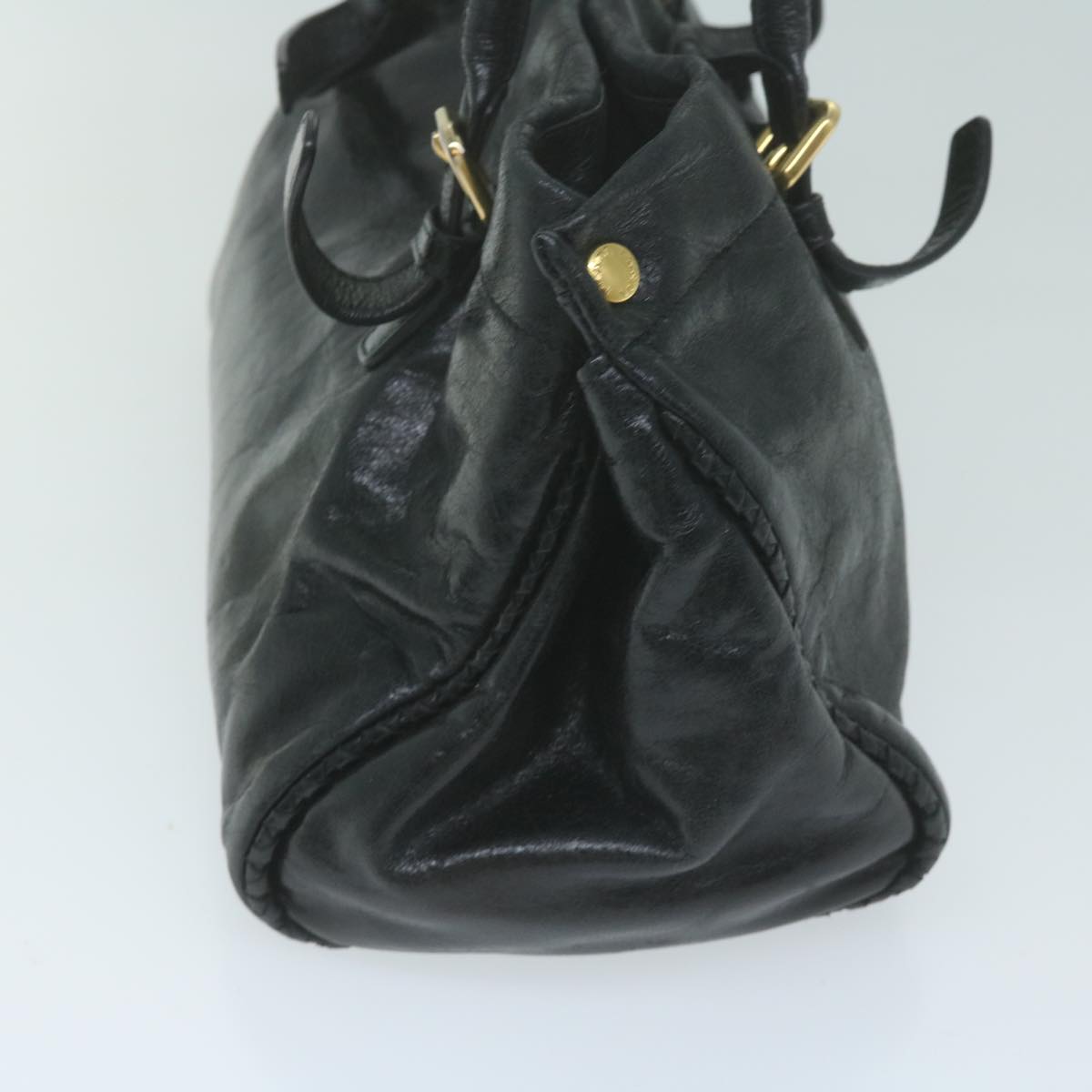 PRADA Hand Bag Leather 2way Black  ac2538