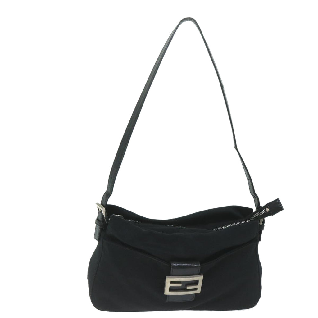 FENDI Mamma Baguette Shoulder Bag Nylon Blackac2541
