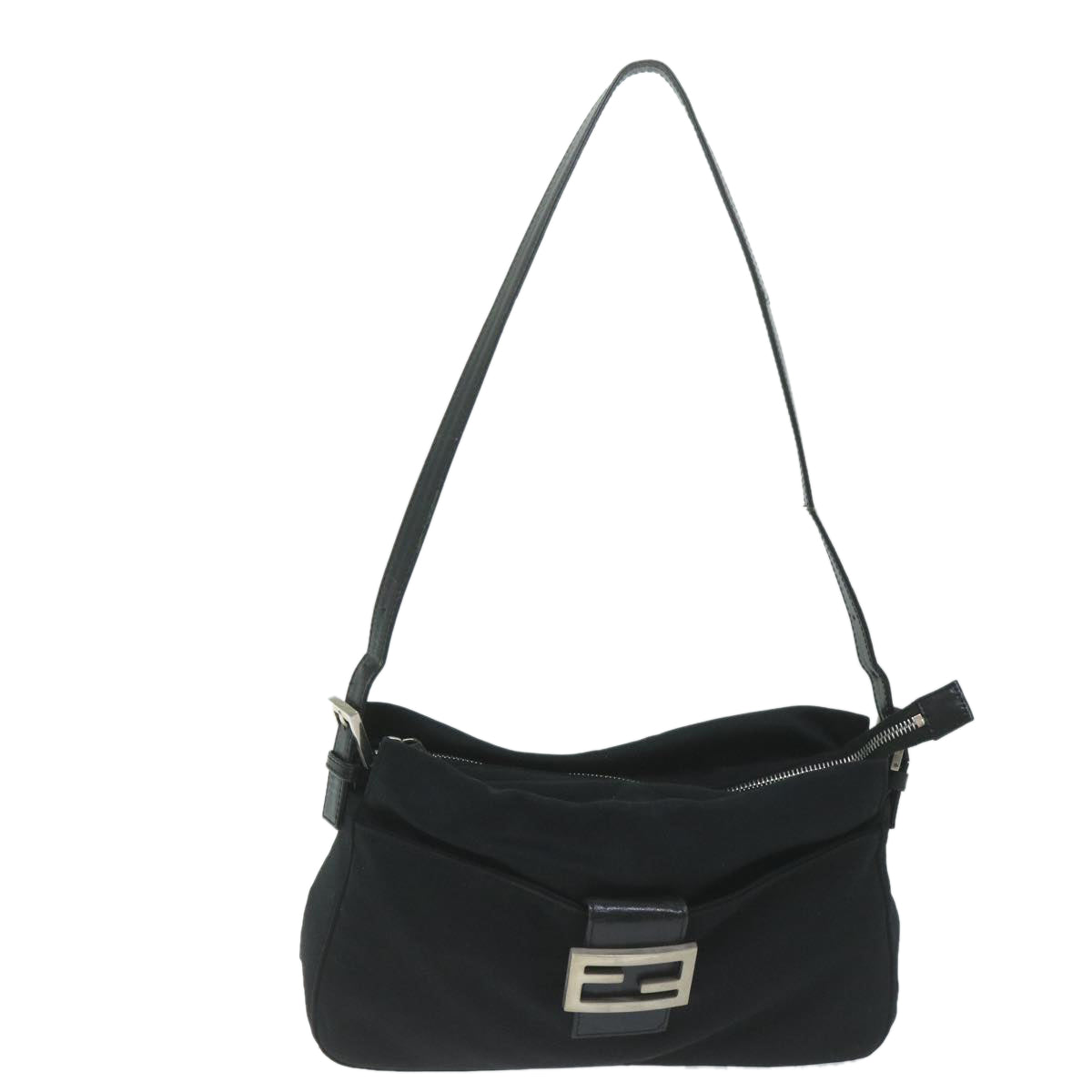 FENDI Mamma Baguette Shoulder Bag Nylon Blackac2541