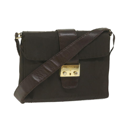PRADA Shoulder Bag Nylon Brown  ac2574