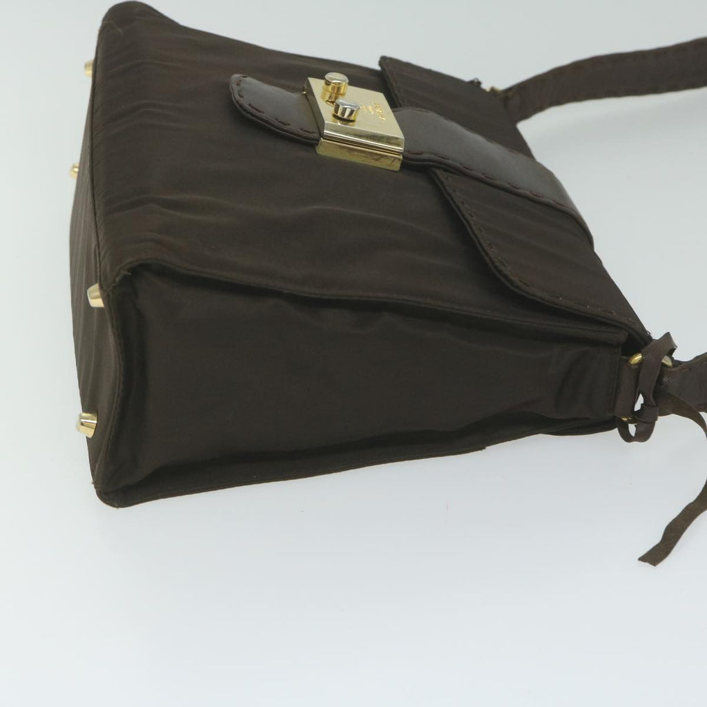 PRADA Shoulder Bag Nylon Brown  ac2574