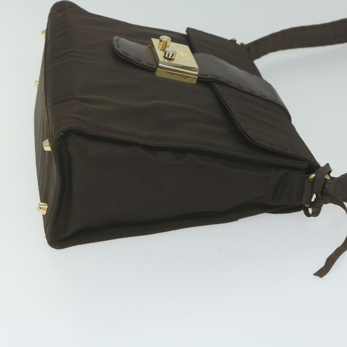 PRADA Shoulder Bag Nylon Brown  ac2574