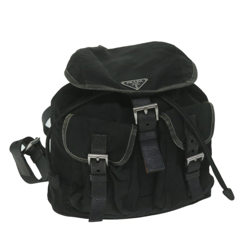 PRADA Backpack Nylon Black  ac2597