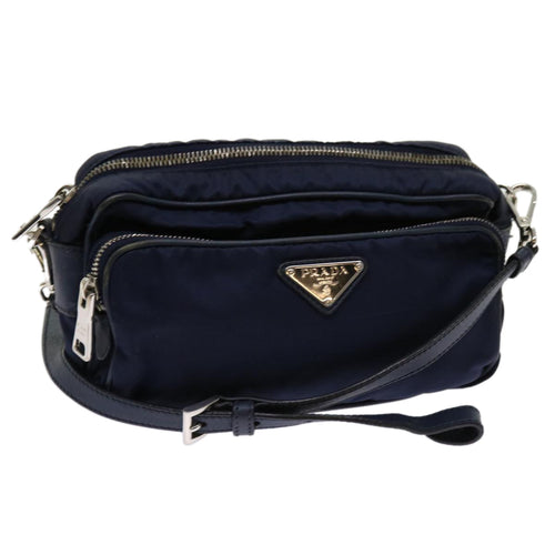 PRADA Shoulder Bag Nylon Navy  ac2599