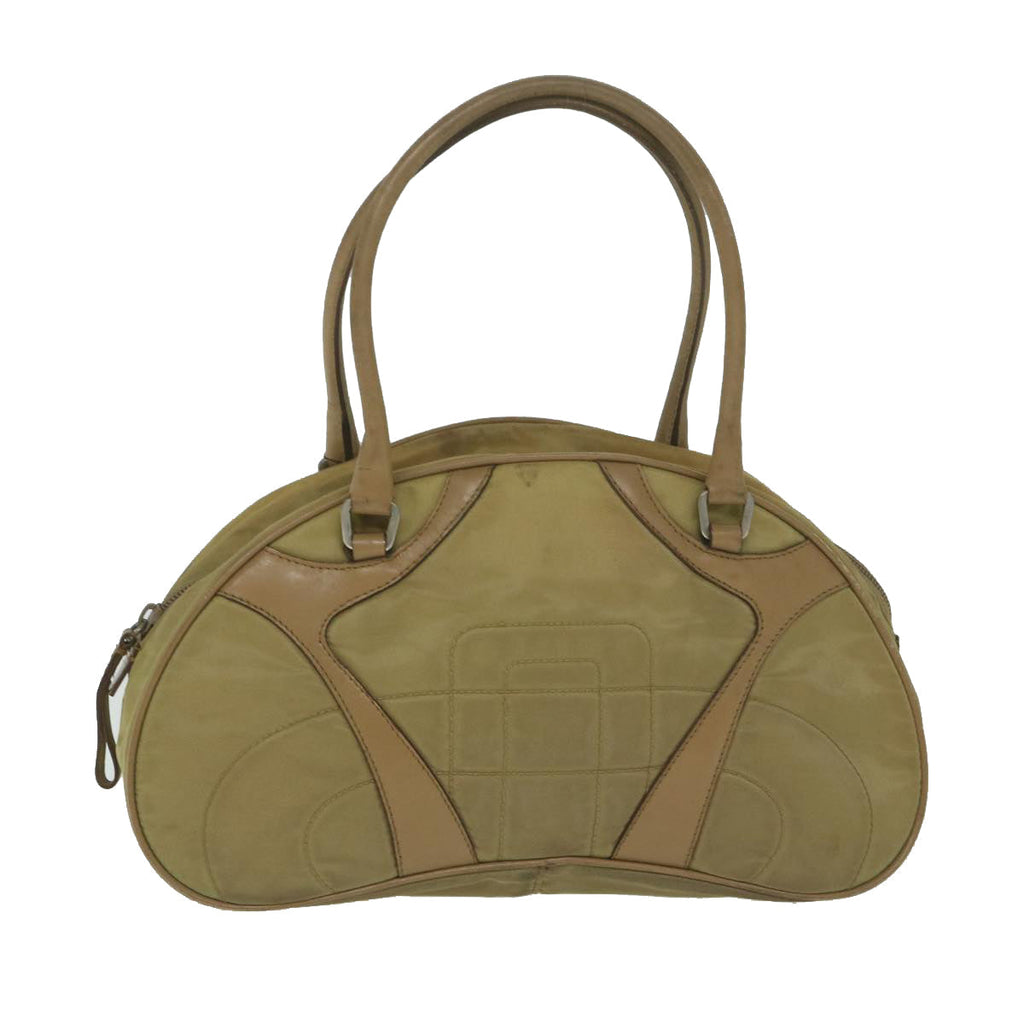 PRADA Hand Bag Nylon Beige  ac2600