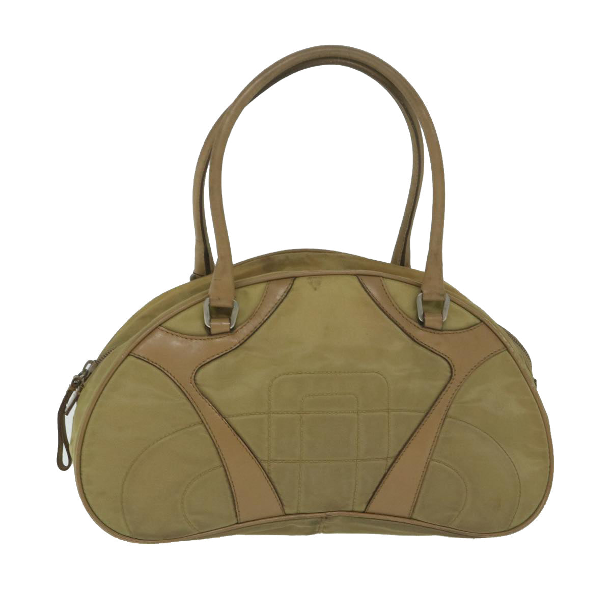 PRADA Hand Bag Nylon Beige  ac2600