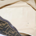 FENDI Zucca Canvas Hand Bag Black Brownac2608