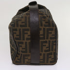 FENDI Zucca Canvas Hand Bag Black Brownac2608