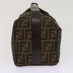 FENDI Zucca Canvas Hand Bag Black Brownac2608