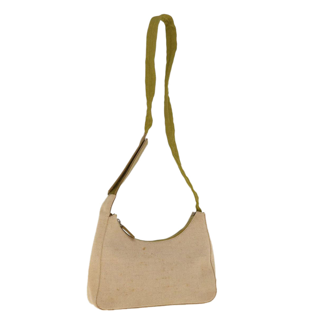 PRADA Shoulder Bag Canvas Beige  ac2628