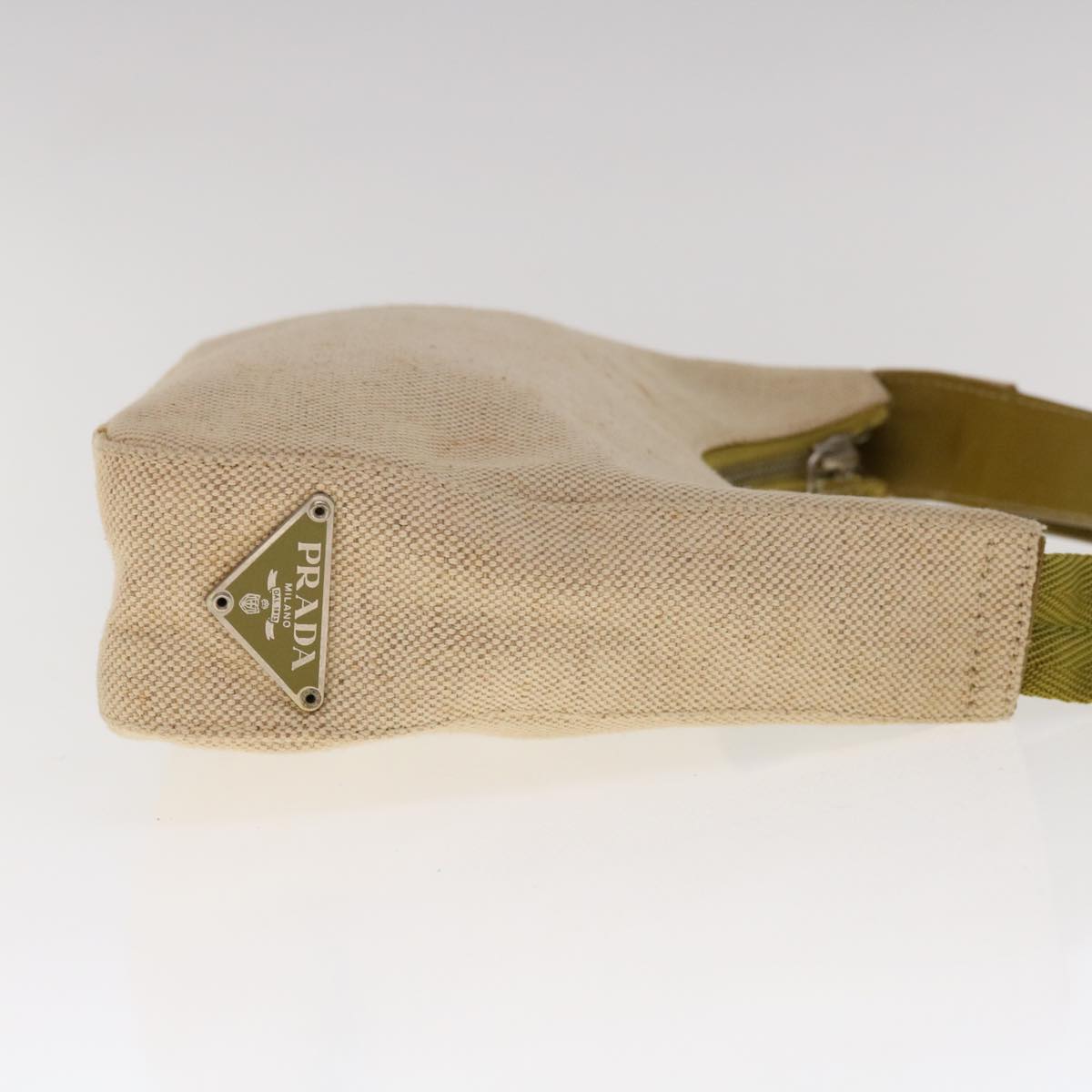 PRADA Shoulder Bag Canvas Beige  ac2628