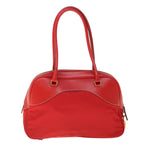PRADA Shoulder Bag Nylon Leather Red  ac2652