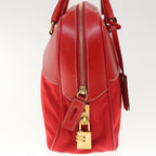 PRADA Shoulder Bag Nylon Leather Red  ac2652