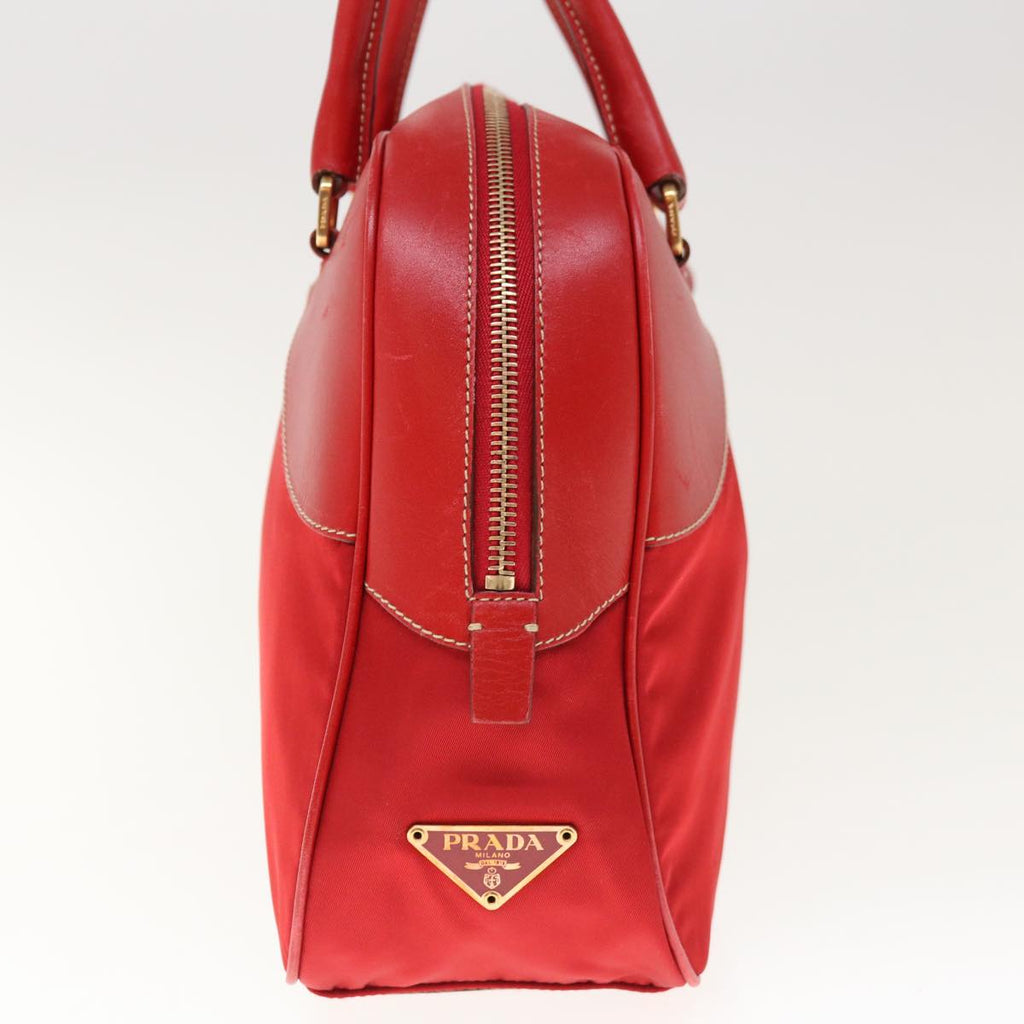 PRADA Shoulder Bag Nylon Leather Red  ac2652