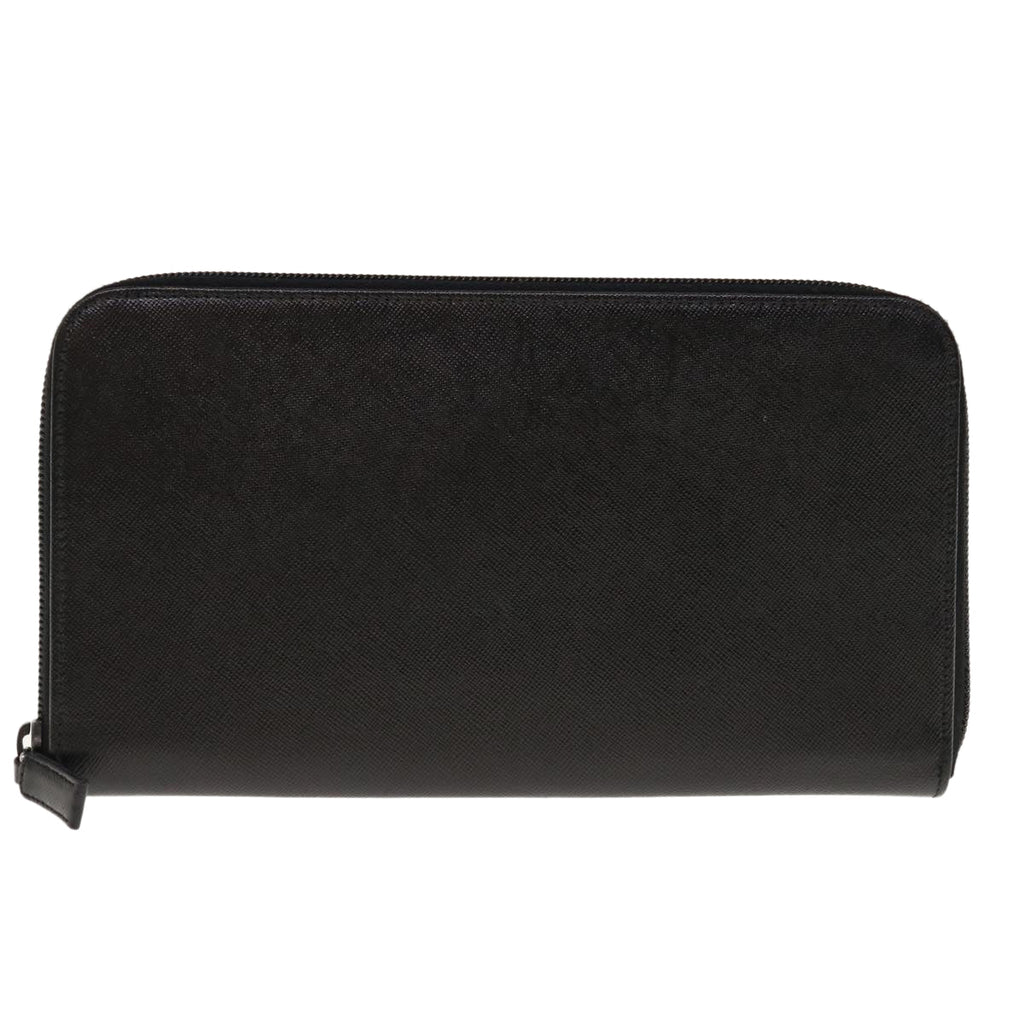 PRADA Long Wallet Safiano leather Black  ac2653