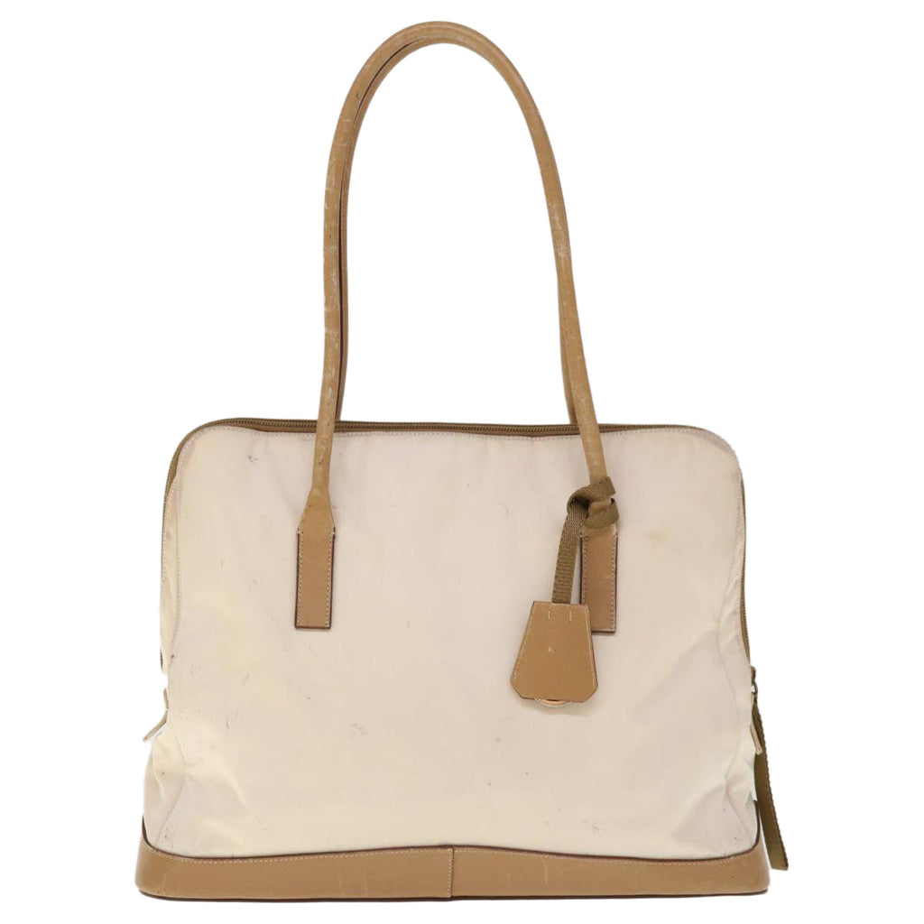 PRADA Shoulder Bag Nylon Beige  ac2654