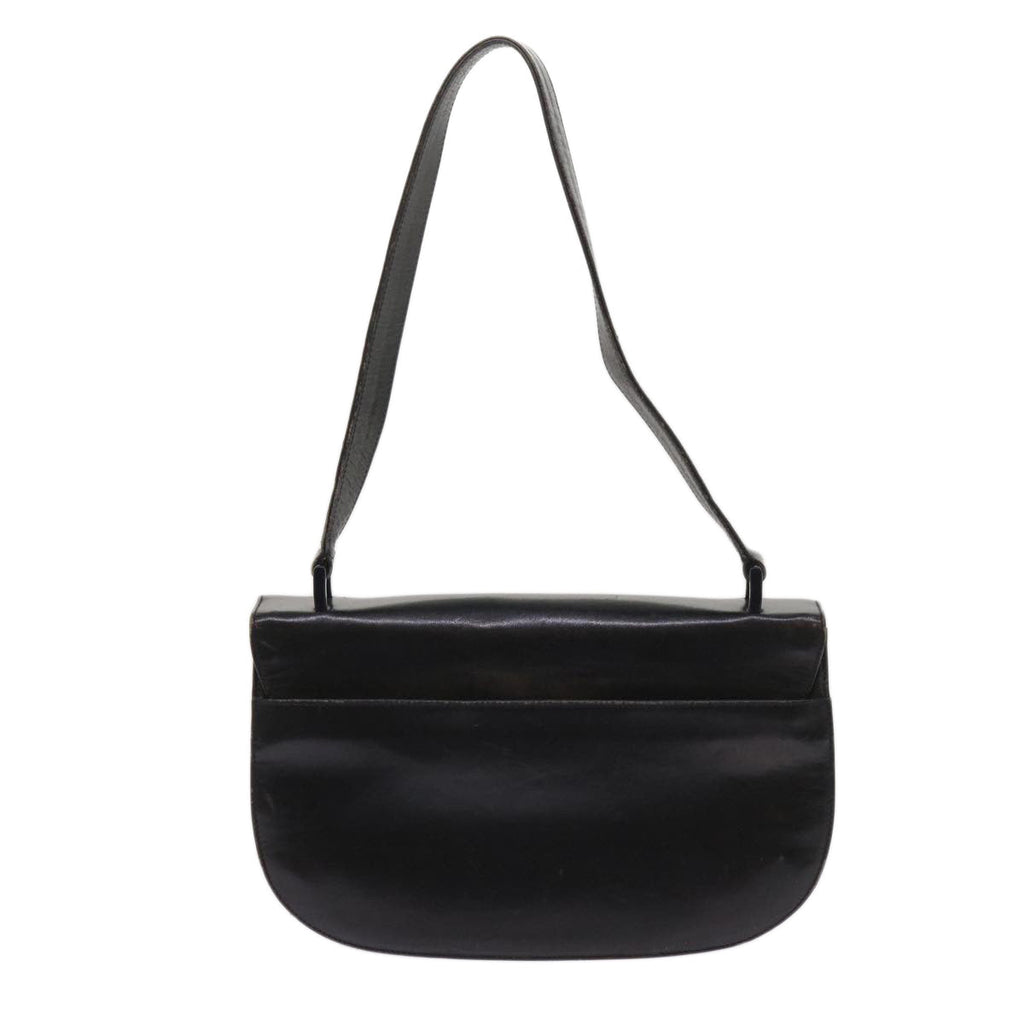 PRADA Quilted Shoulder Bag Leather Black  ac2657