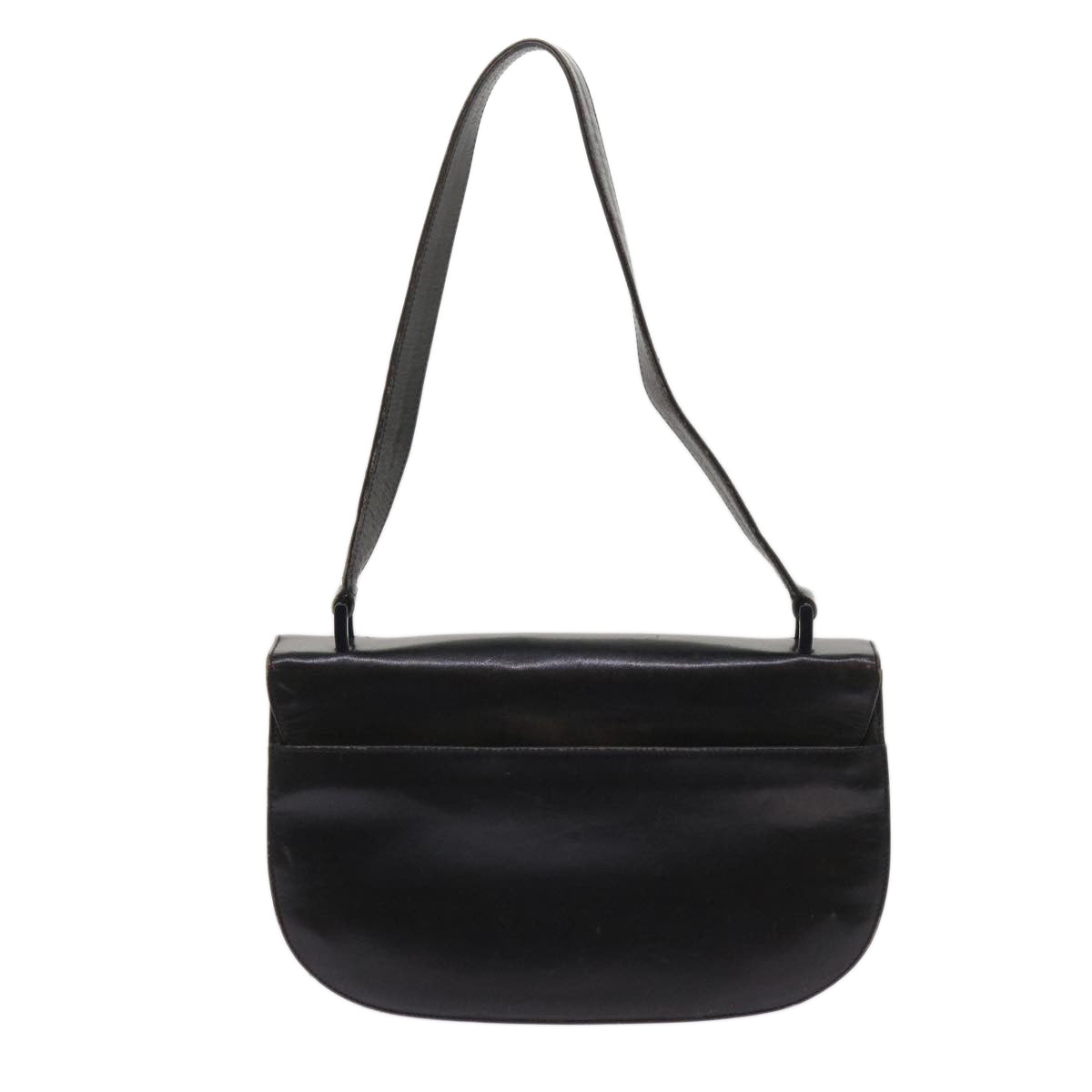 PRADA Quilted Shoulder Bag Leather Black  ac2657