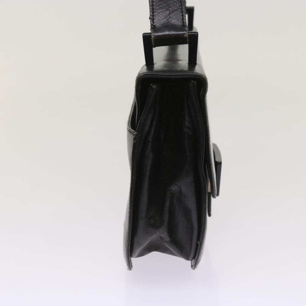 PRADA Quilted Shoulder Bag Leather Black  ac2657