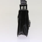 PRADA Quilted Shoulder Bag Leather Black  ac2657