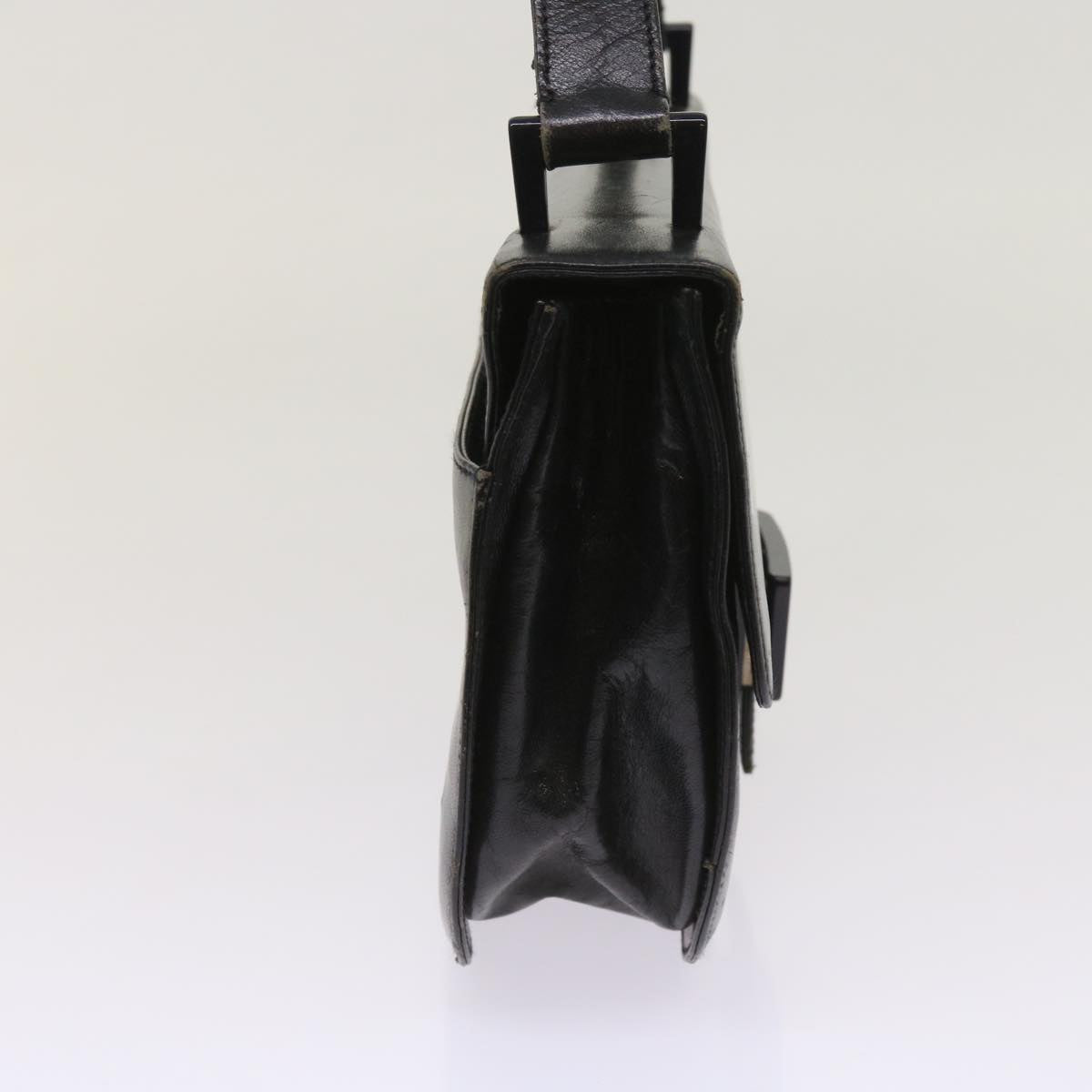 PRADA Quilted Shoulder Bag Leather Black  ac2657