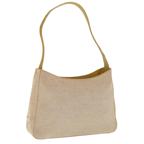 PRADA Shoulder Bag Canvas Beige  ac2659