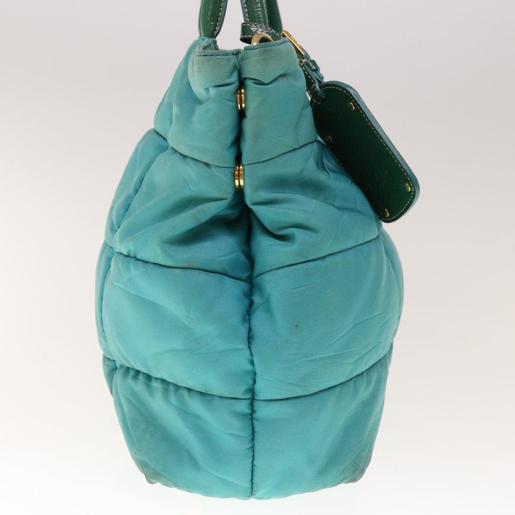 PRADA Hand Bag Nylon 2way Turquoise Blue  ac2661