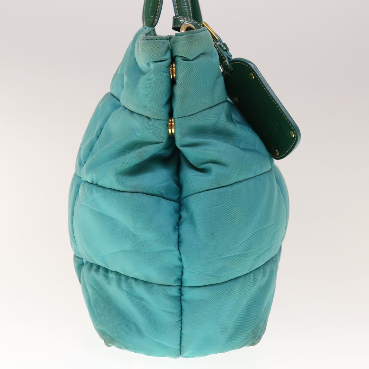 PRADA Hand Bag Nylon 2way Turquoise Blue  ac2661