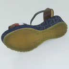 FENDI Zucchino Canvas High Heels Blueac2677