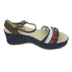 FENDI Zucchino Canvas High Heels Blueac2677
