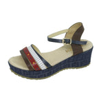 FENDI Zucchino Canvas High Heels Blueac2677