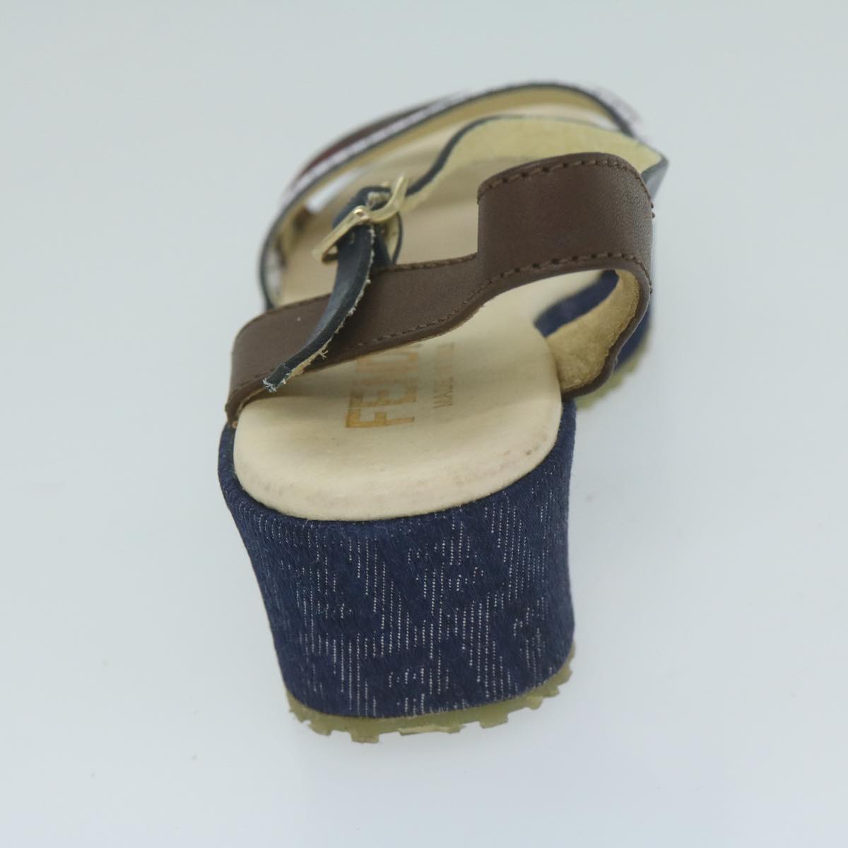 FENDI Zucchino Canvas High Heels Blueac2677
