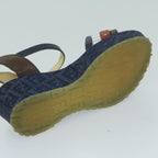 FENDI Zucchino Canvas High Heels Blueac2677