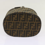 FENDI Zucca Canvas Vanity Cosmetic Pouch Brownac2711