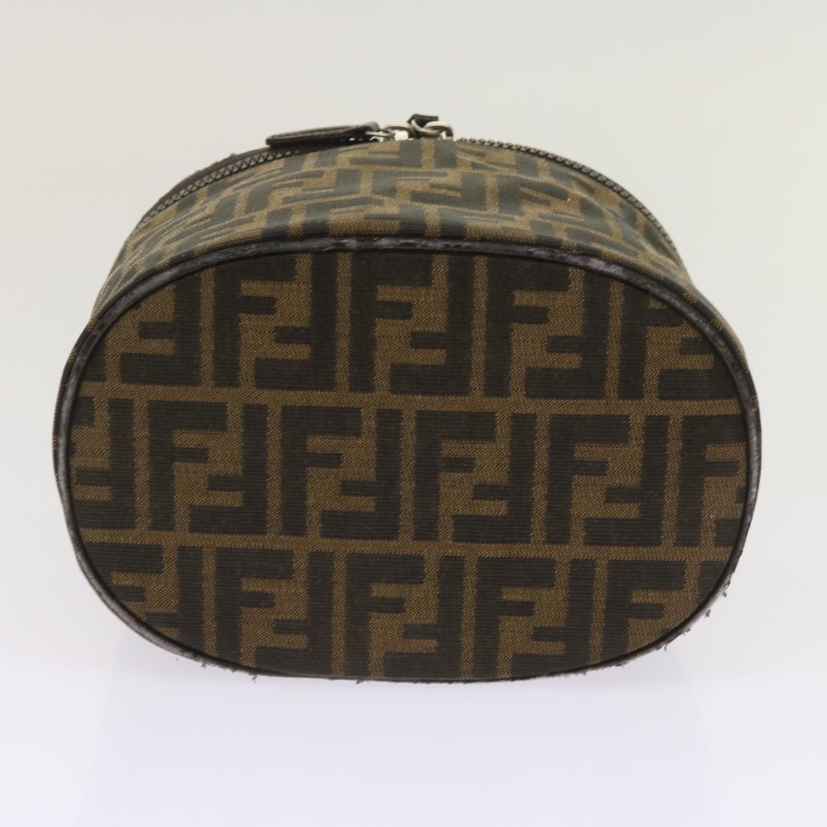 FENDI Zucca Canvas Vanity Cosmetic Pouch Brownac2711
