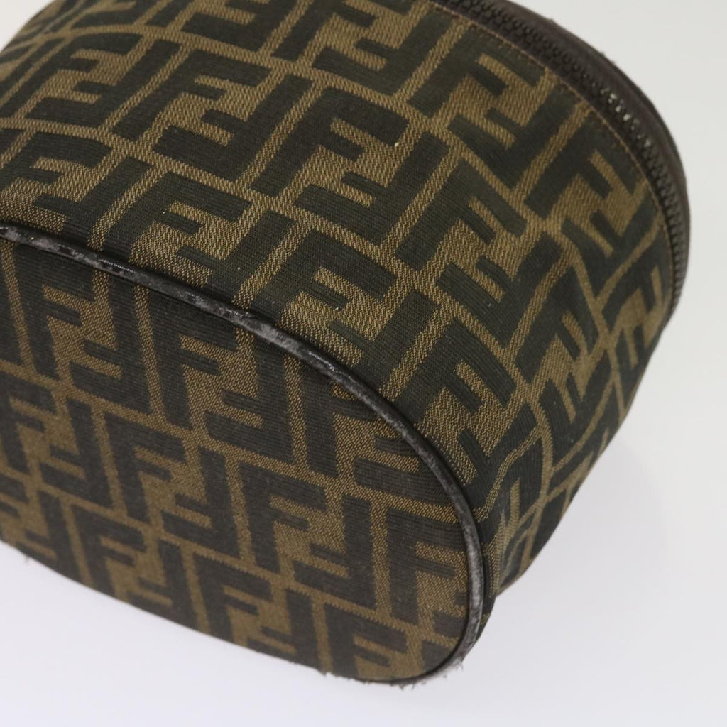 FENDI Zucca Canvas Vanity Cosmetic Pouch Brownac2711