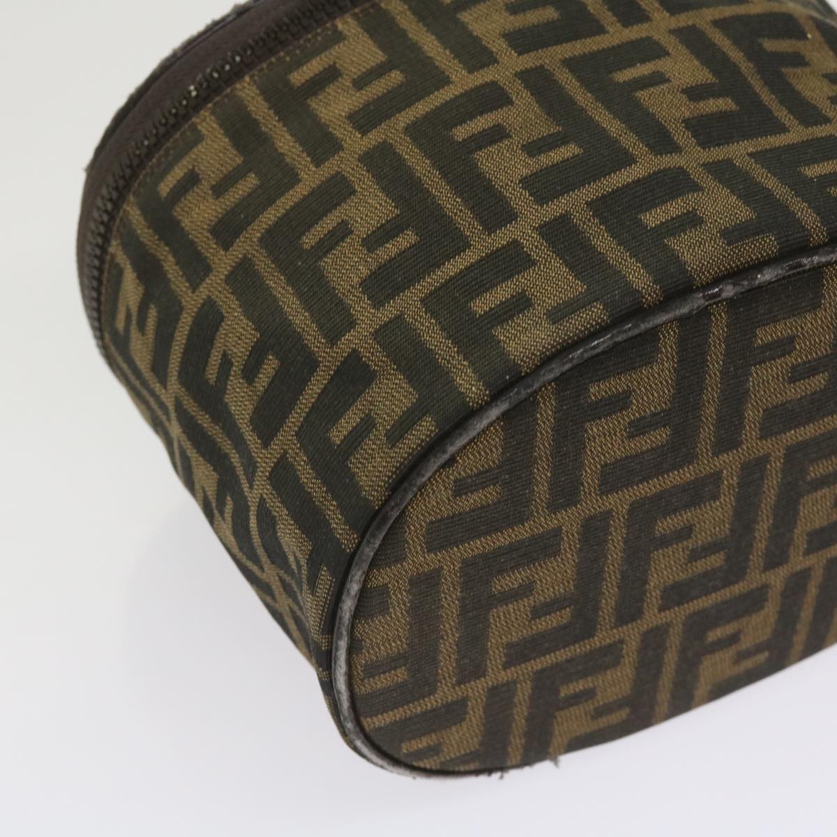 FENDI Zucca Canvas Vanity Cosmetic Pouch Brownac2711