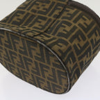 FENDI Zucca Canvas Vanity Cosmetic Pouch Brownac2711
